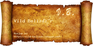 Vild Belizár névjegykártya